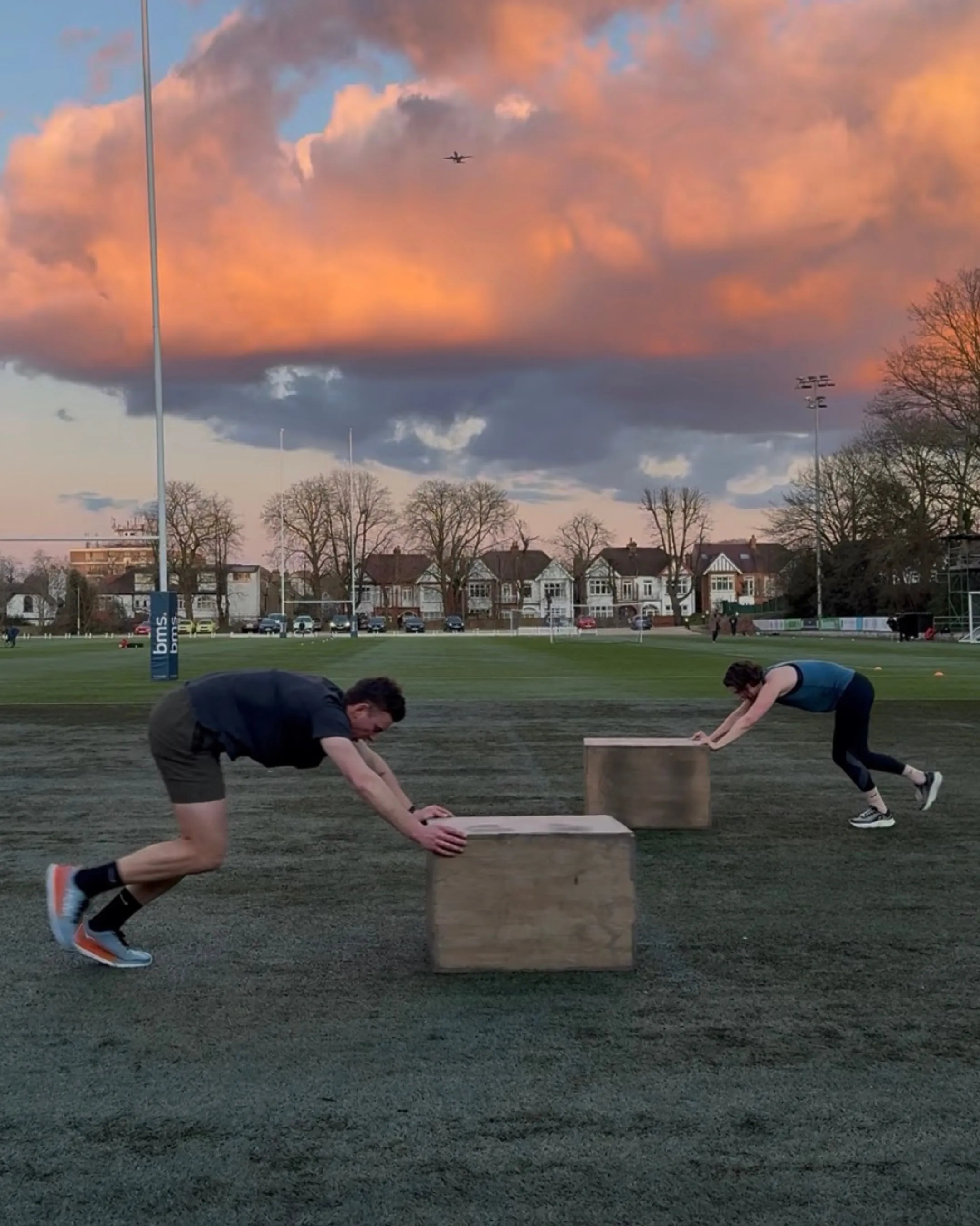 Members training on the SkiErg